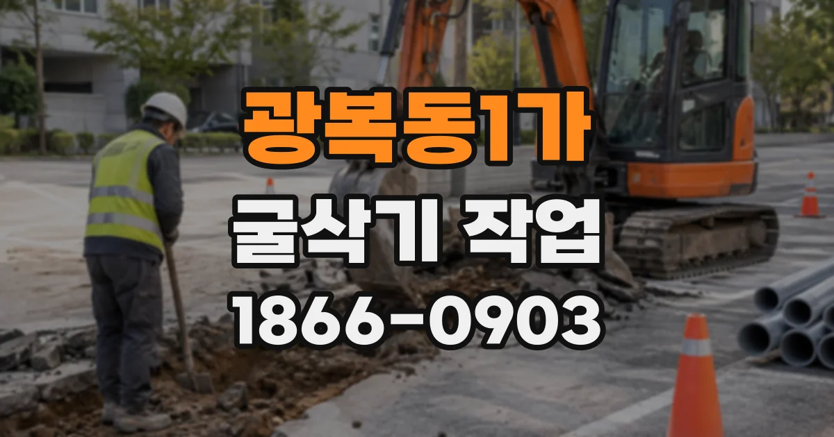 광복동1가 굴삭기작업