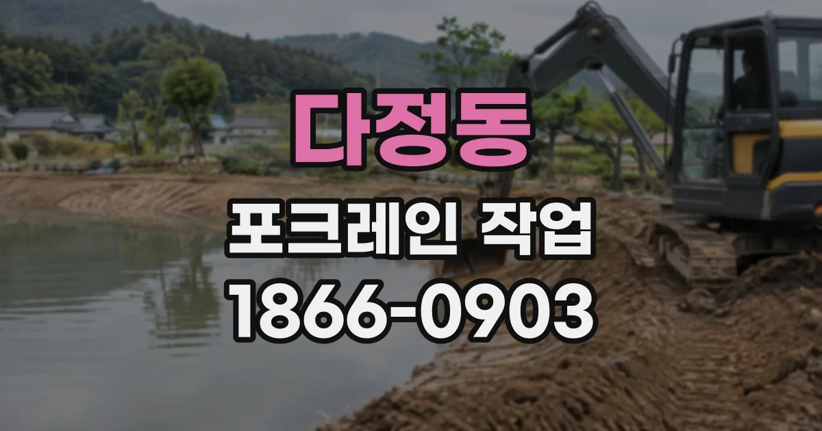 다정동 포크레인작업