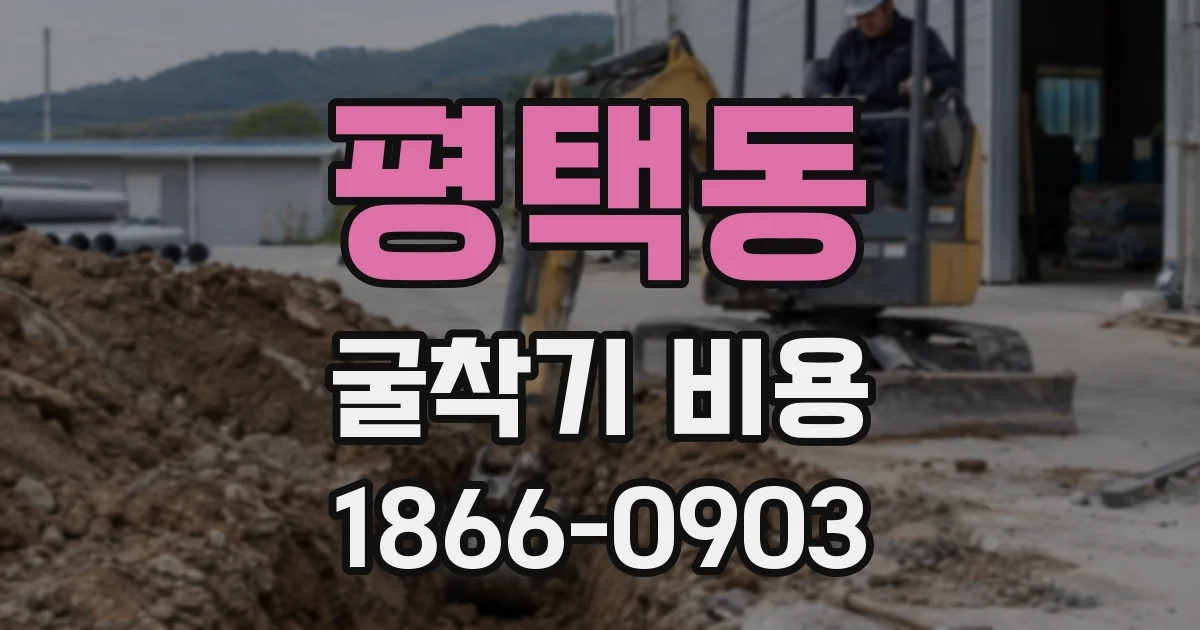 평택동 굴착기 비용