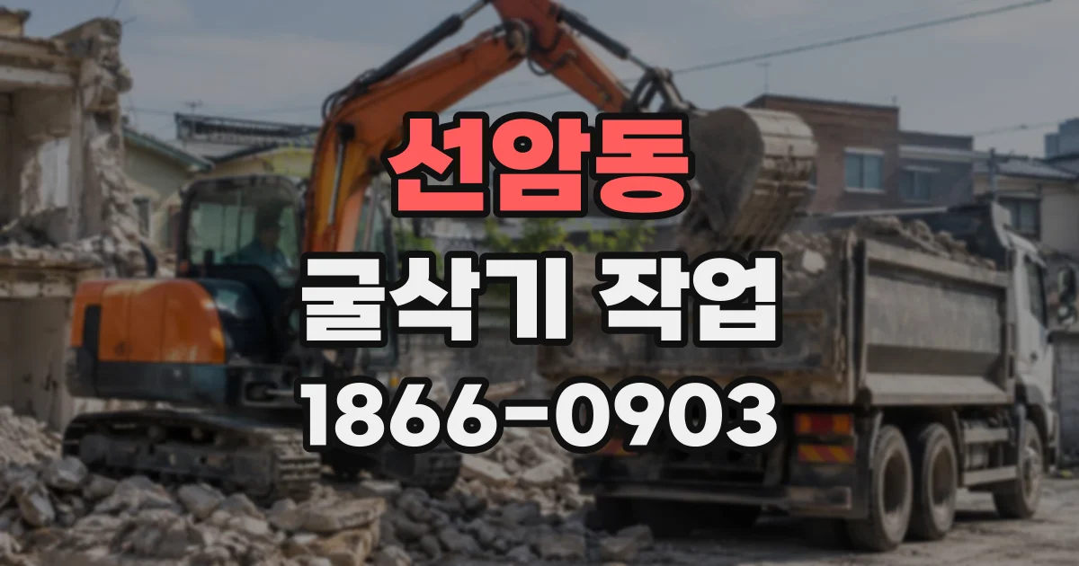 선암동 굴삭기작업