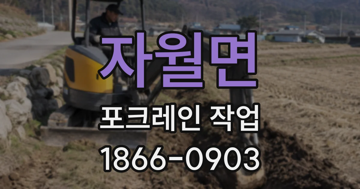 자월면 포크레인 작업