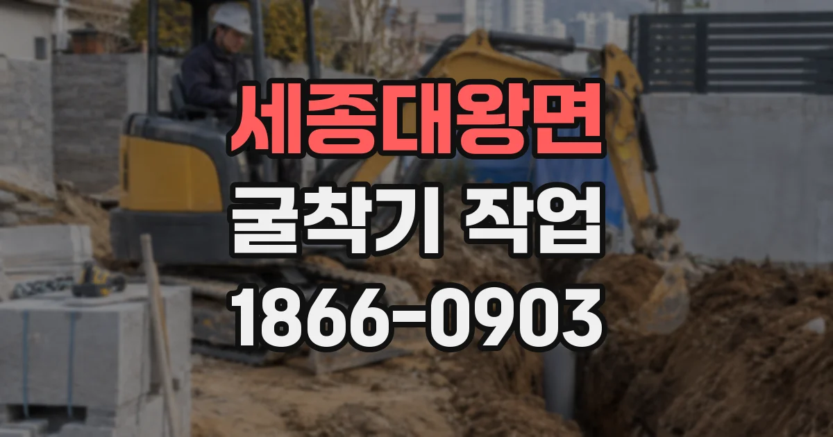 세종대왕면 굴착기 작업