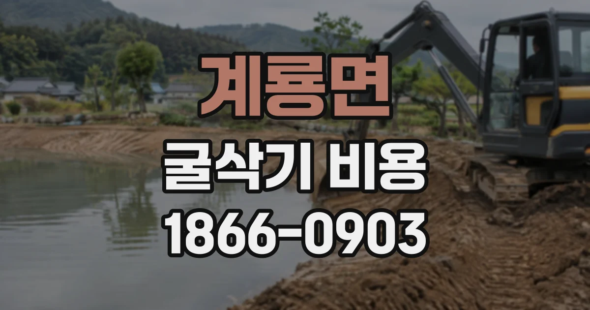 계룡면 굴삭기비용