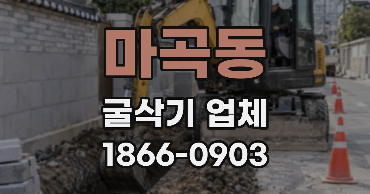 마곡동 굴삭기 업체