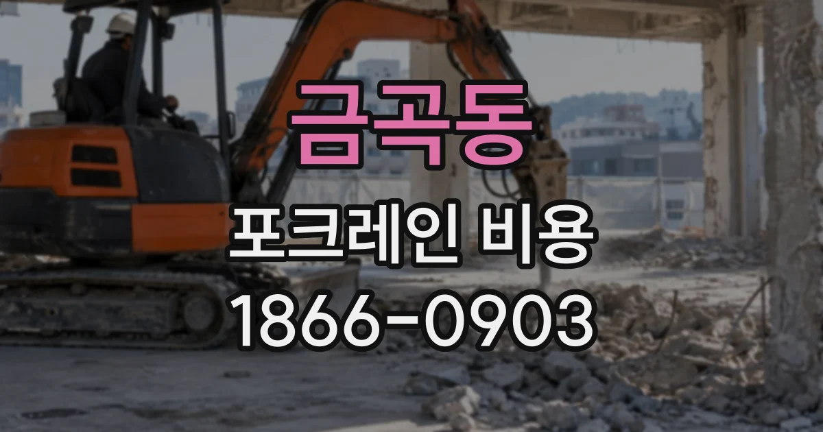 금곡동 포크레인비용