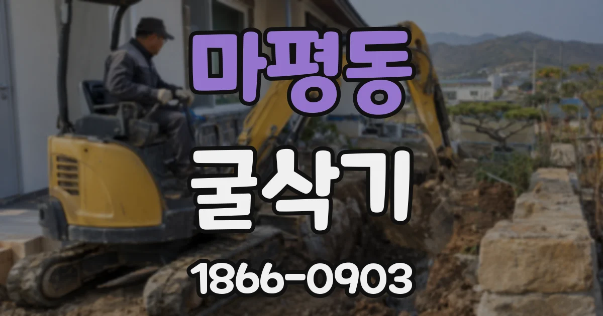 마평동 굴삭기