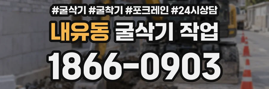 내유동 굴삭기 작업