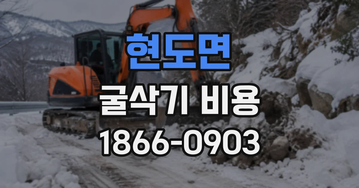현도면 굴삭기비용