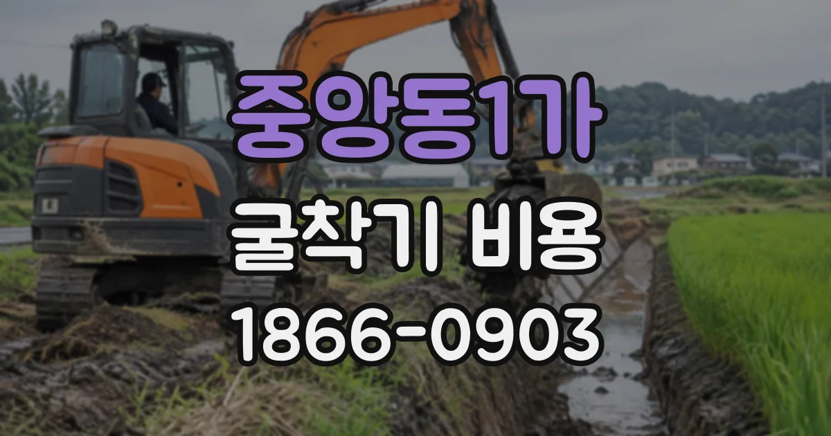 중앙동1가 굴착기비용