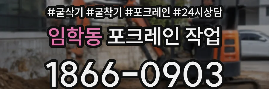 임학동 포크레인 작업