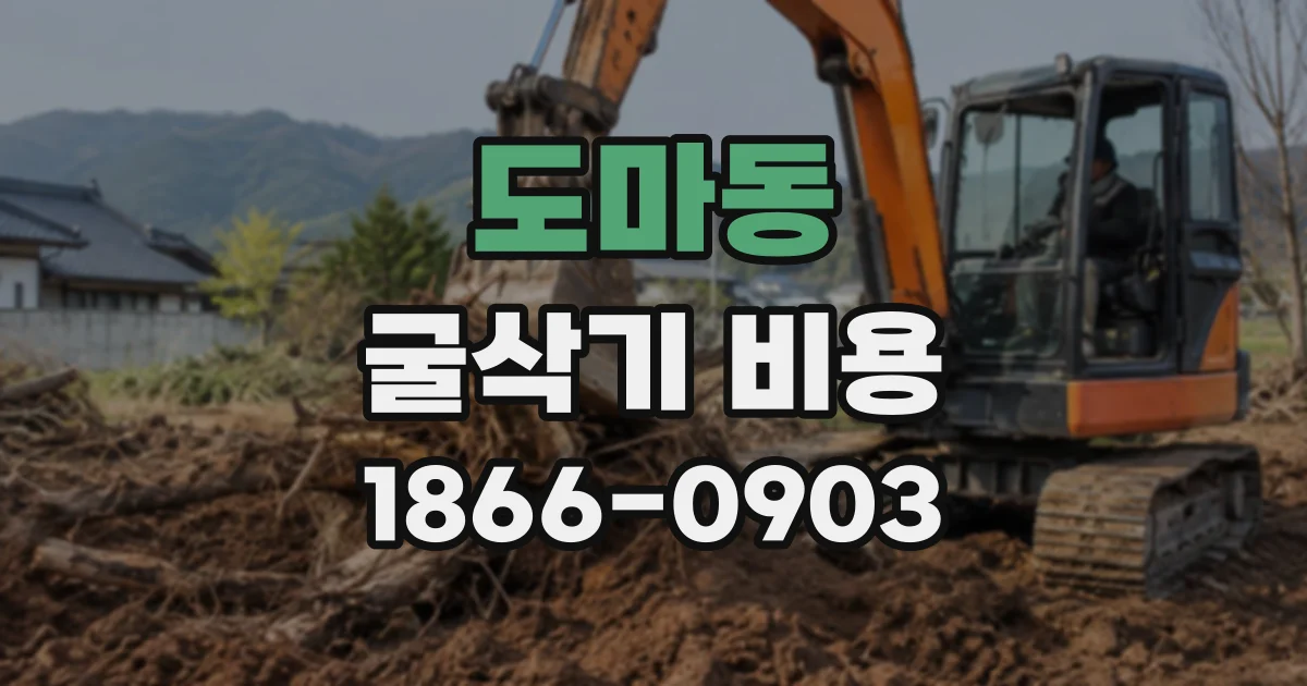 도마동 굴삭기비용