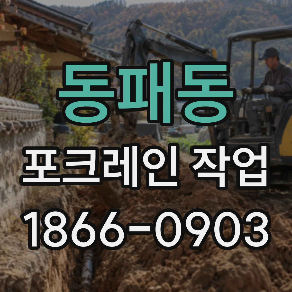 동패동 포크레인 작업