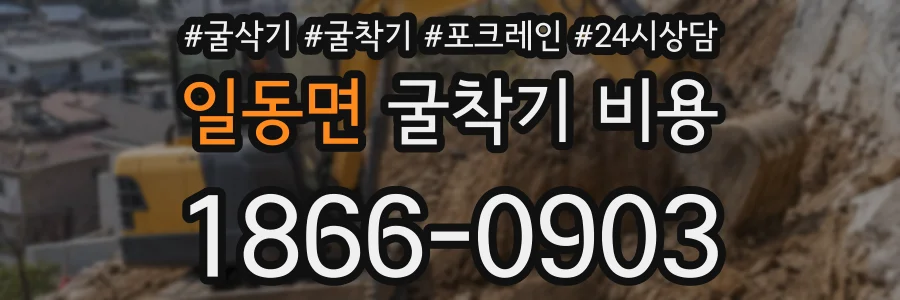일동면 굴착기 비용