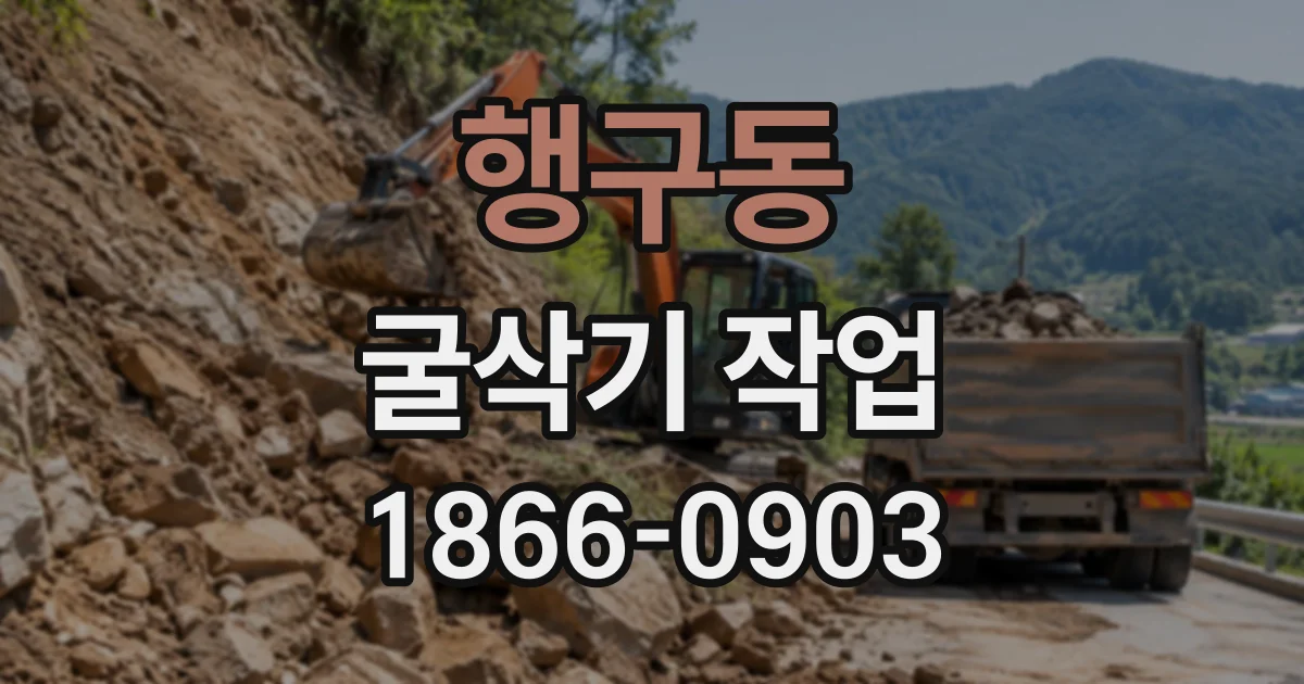 행구동 굴삭기작업