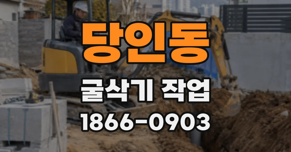 당인동 굴삭기 작업