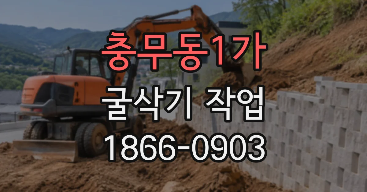 충무동1가 굴삭기작업