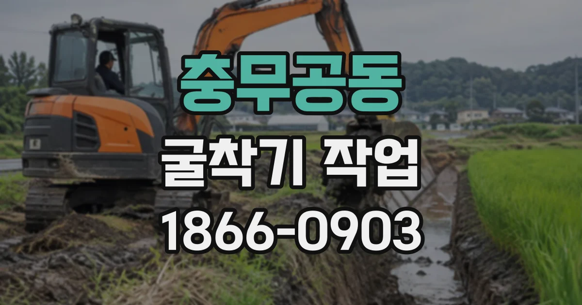 충무공동 굴착기작업