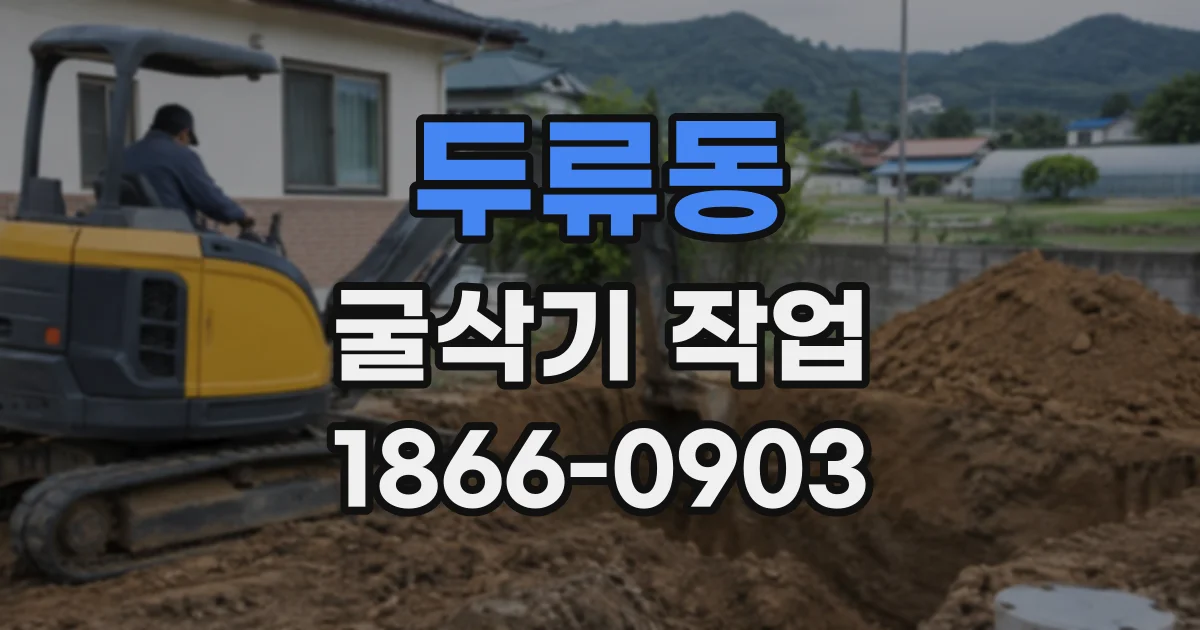 두류동 굴삭기작업