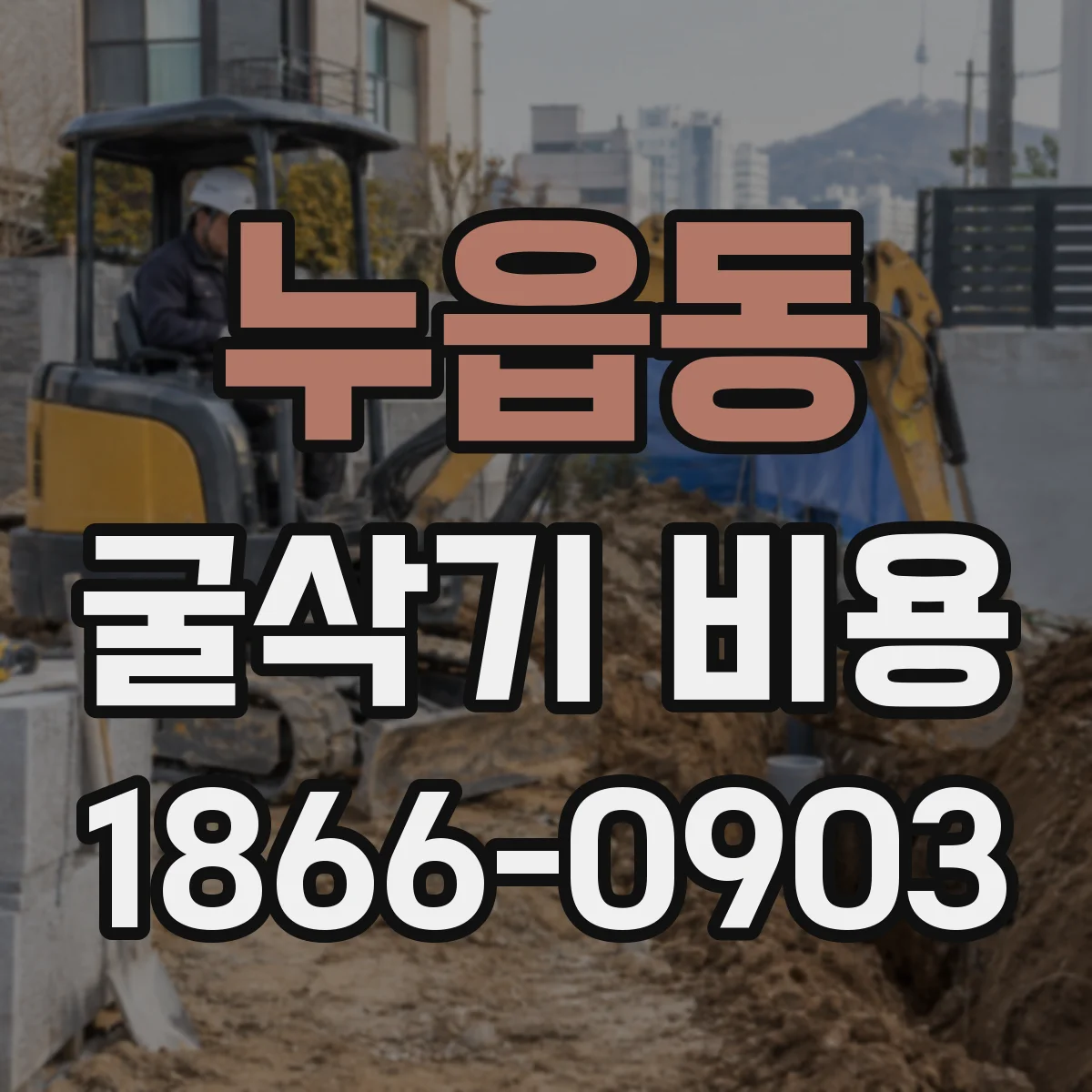 누읍동 굴삭기 비용