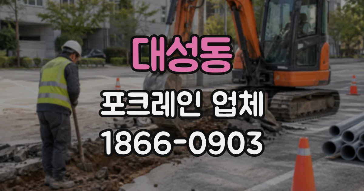 대성동 포크레인업체