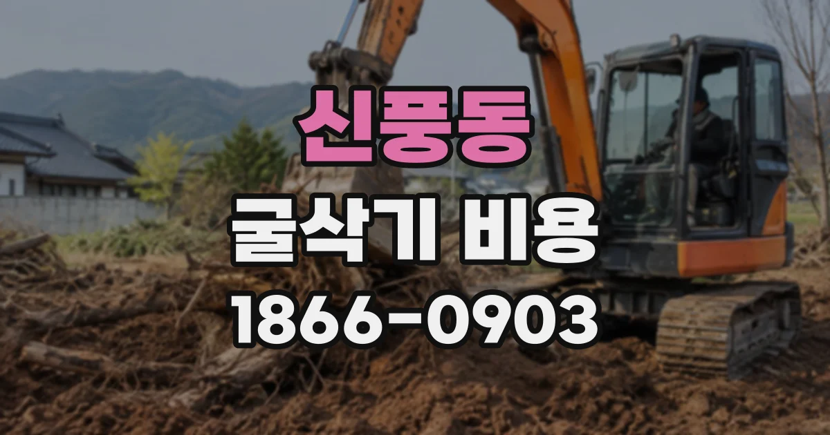 신풍동 굴삭기비용