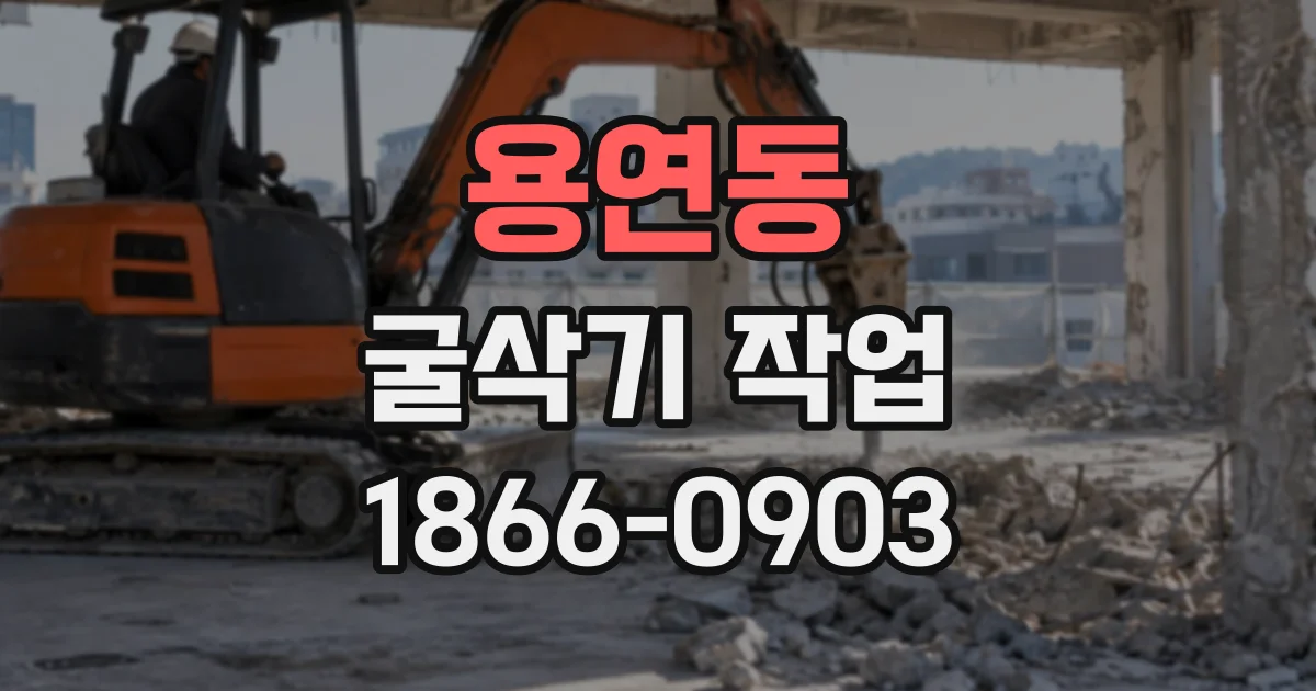 용연동 굴삭기작업