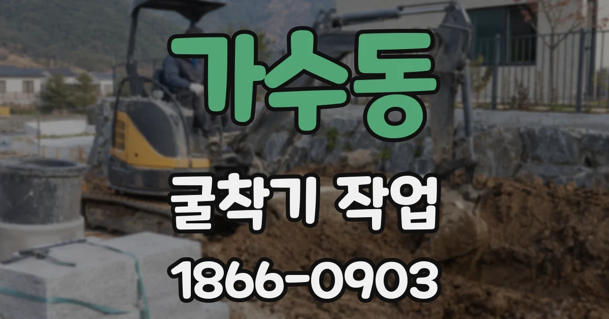 가수동 굴착기 작업