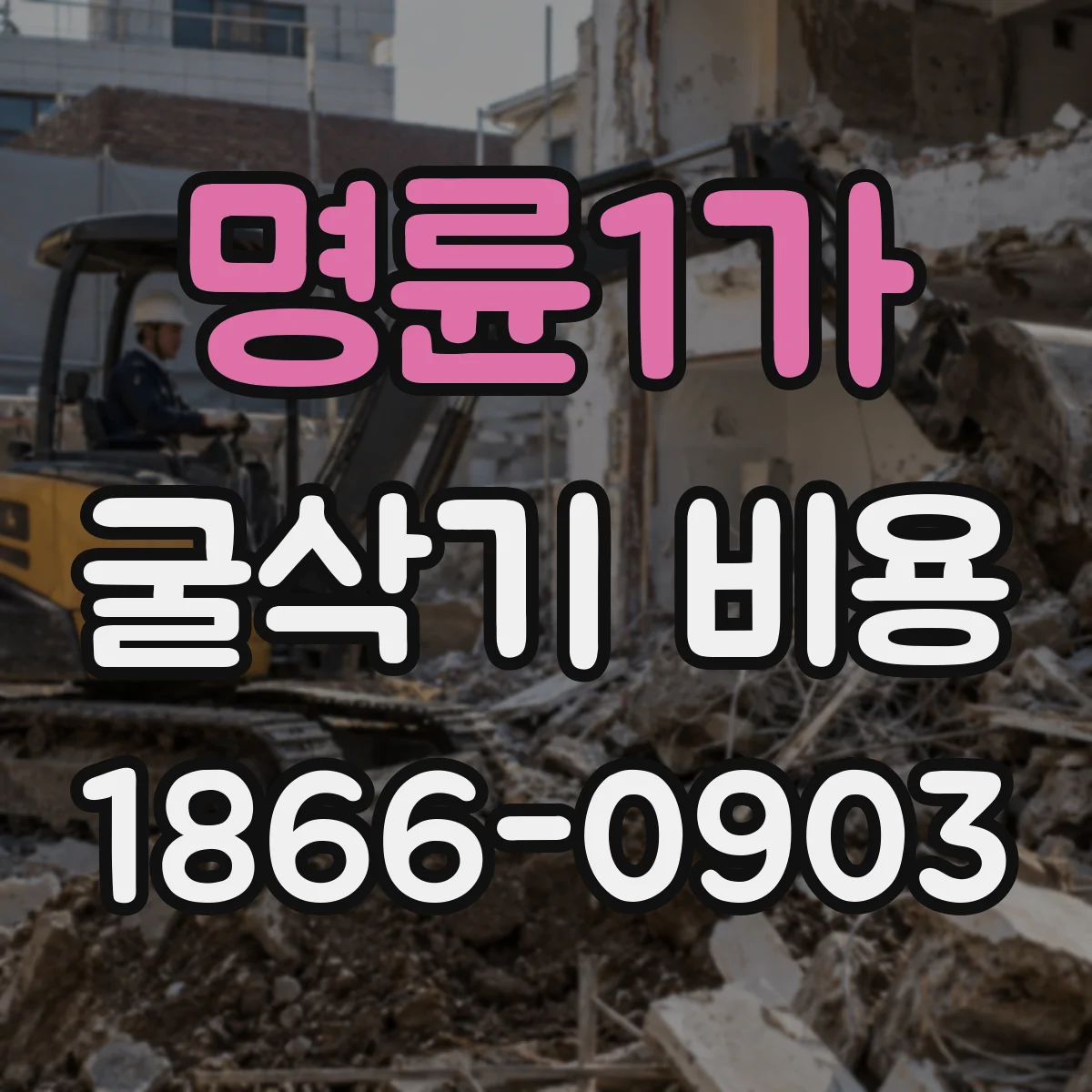 명륜1가 굴삭기 비용