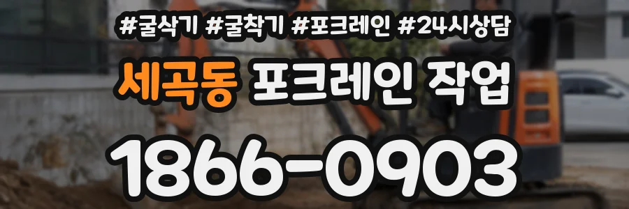 세곡동 포크레인 작업