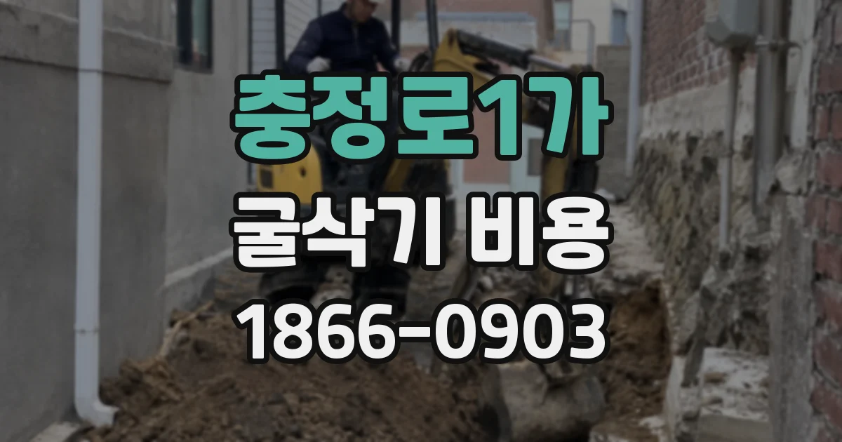 충정로1가 굴삭기 비용