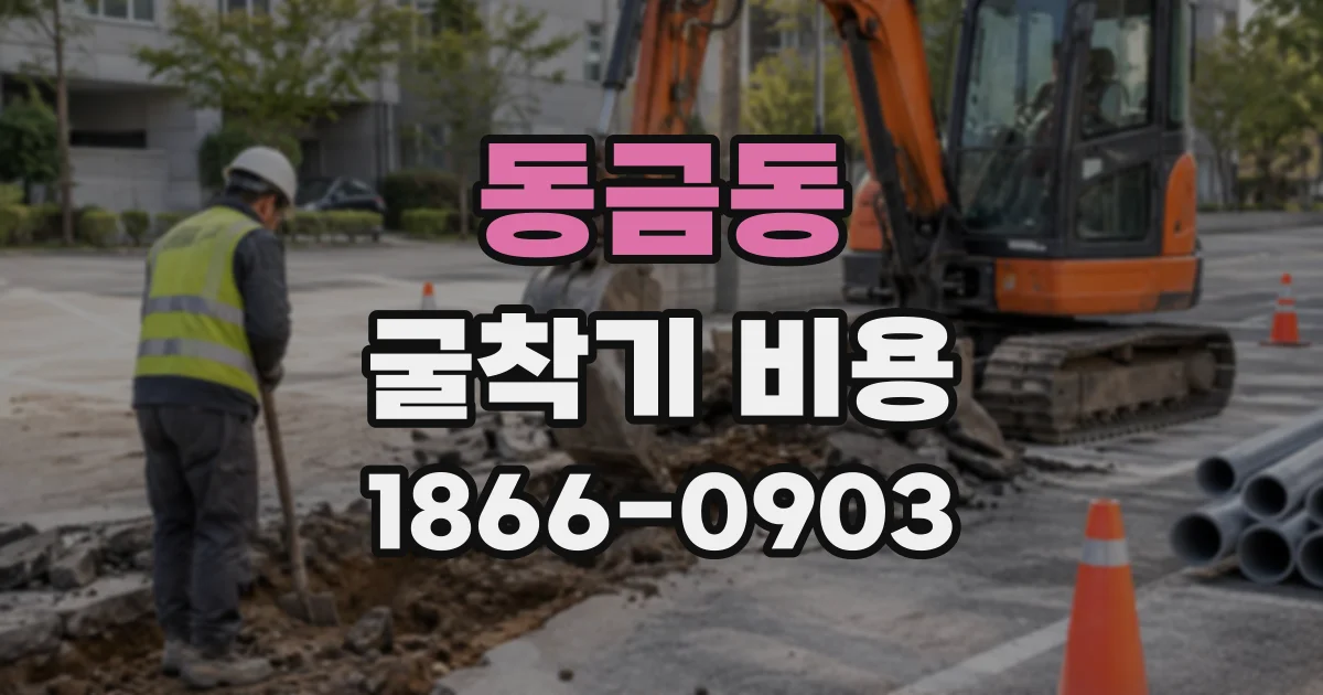 동금동 굴착기비용