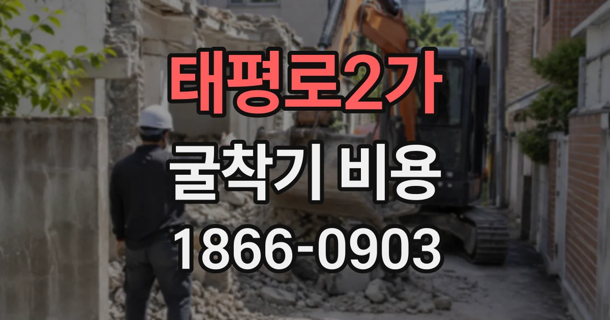 태평로2가 굴착기비용