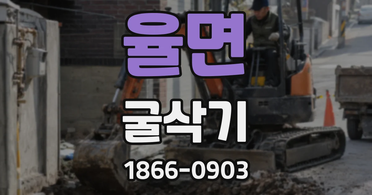 율면 굴삭기