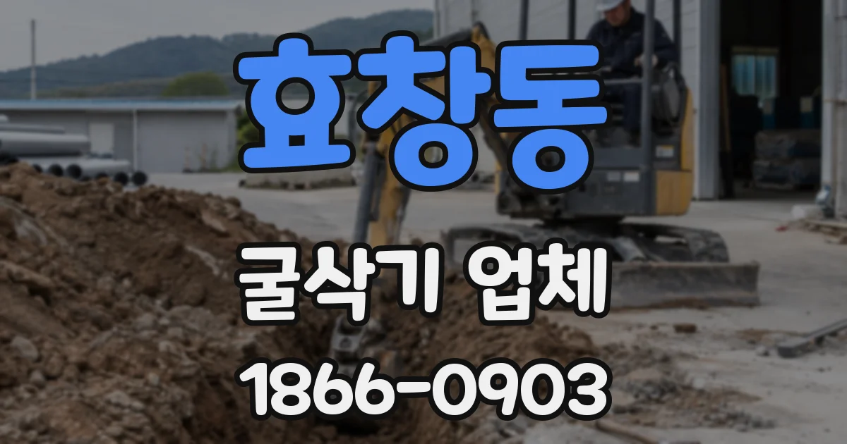 효창동 굴삭기 업체