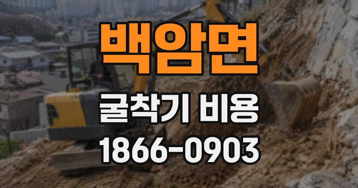 백암면 굴착기 비용