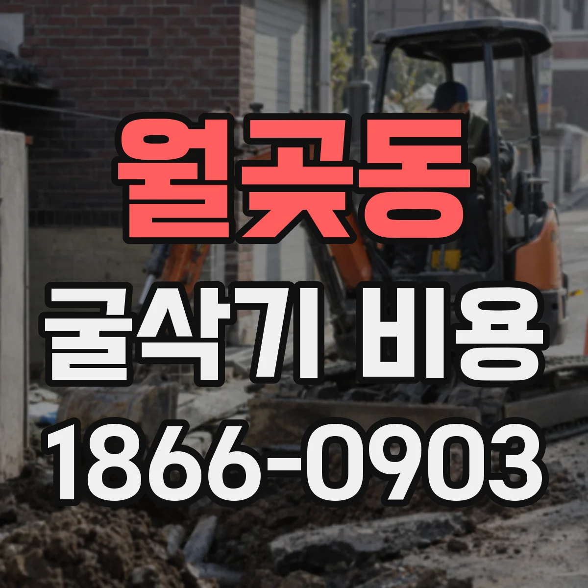 월곶동 굴삭기 비용