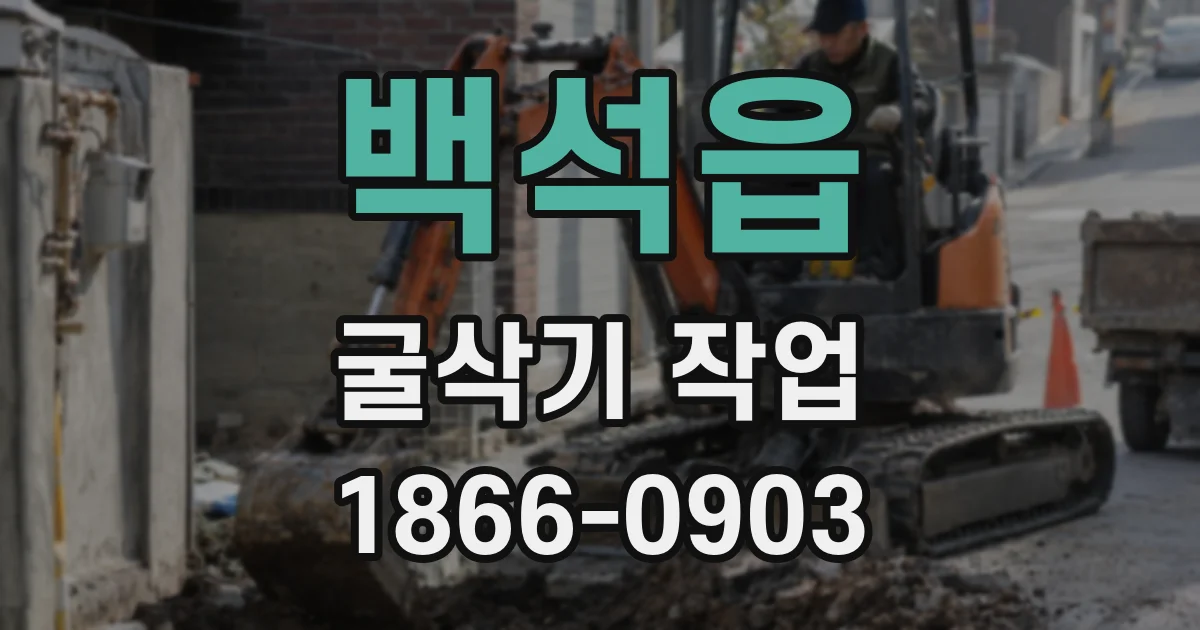 백석읍 굴삭기 작업