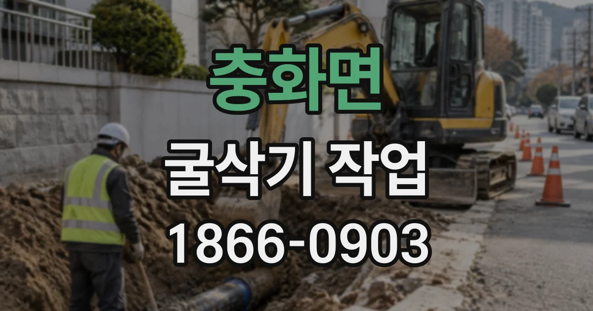 충화면 굴삭기작업