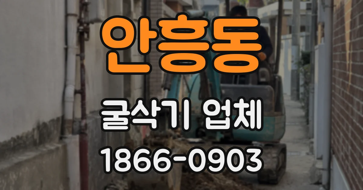 안흥동 굴삭기 업체