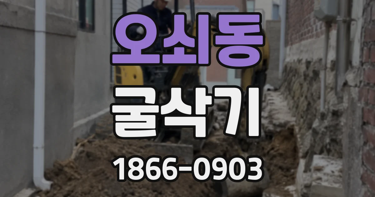 오쇠동 굴삭기