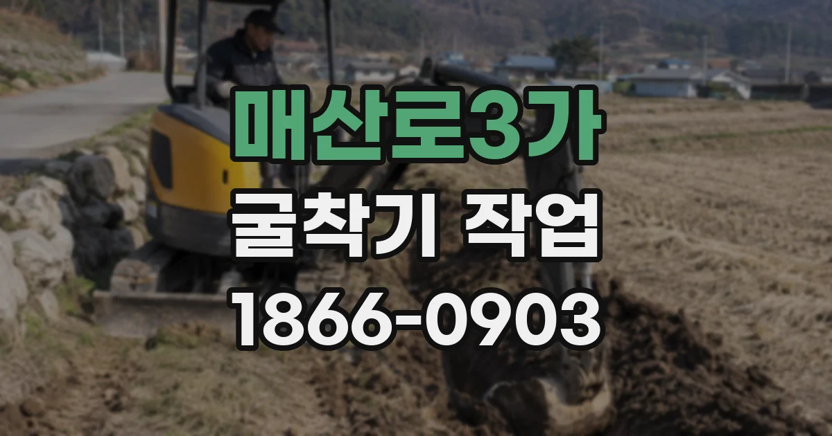 매산로3가 굴착기 작업