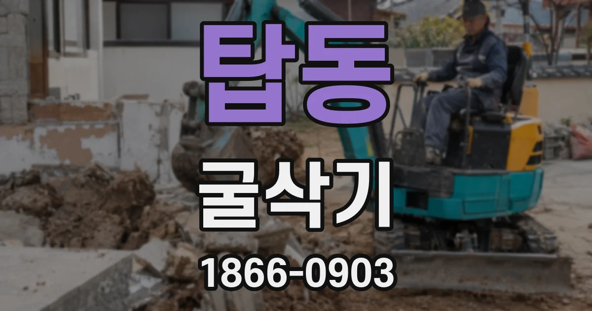 탑동 굴삭기