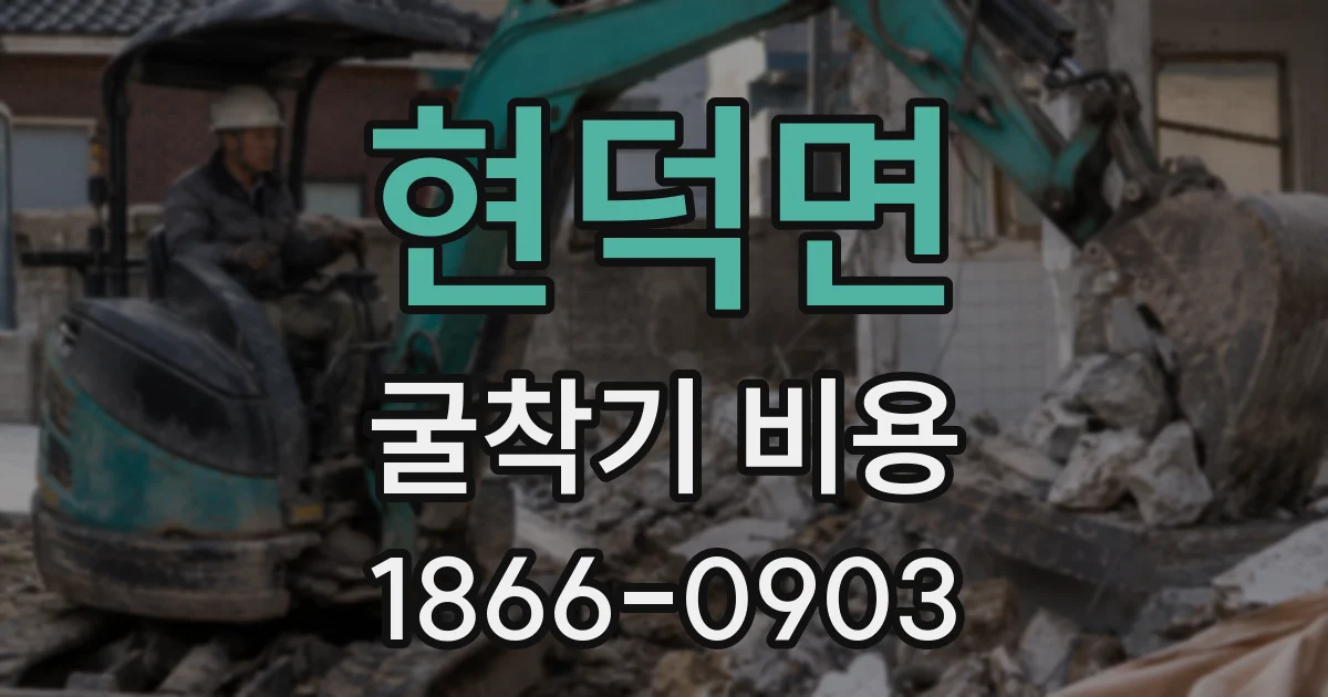 현덕면 굴착기 비용
