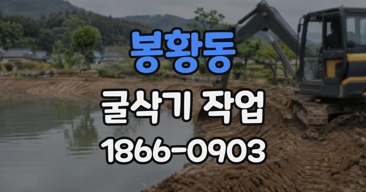 봉황동 굴삭기작업