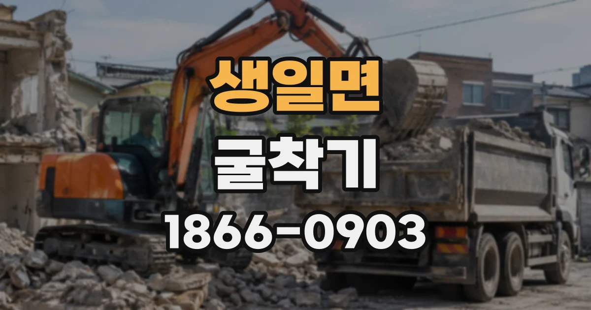 생일면 굴착기