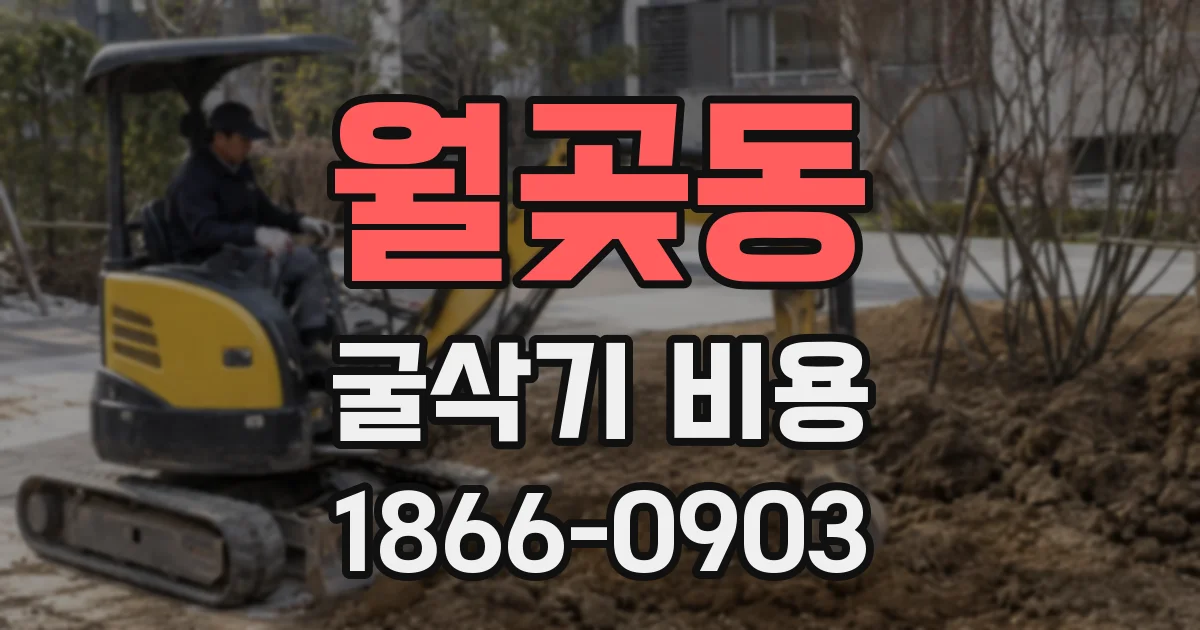월곶동 굴삭기 비용