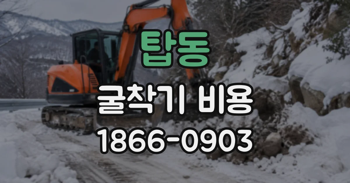 탑동 굴착기비용