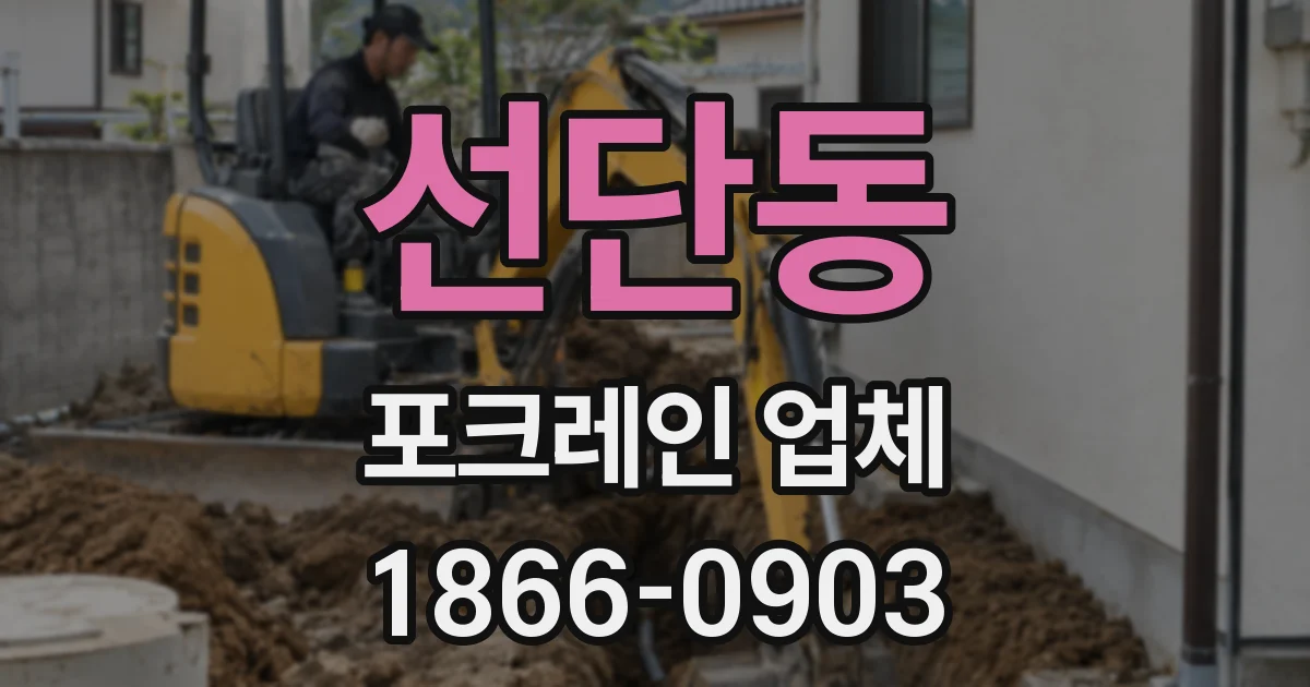 선단동 포크레인 업체