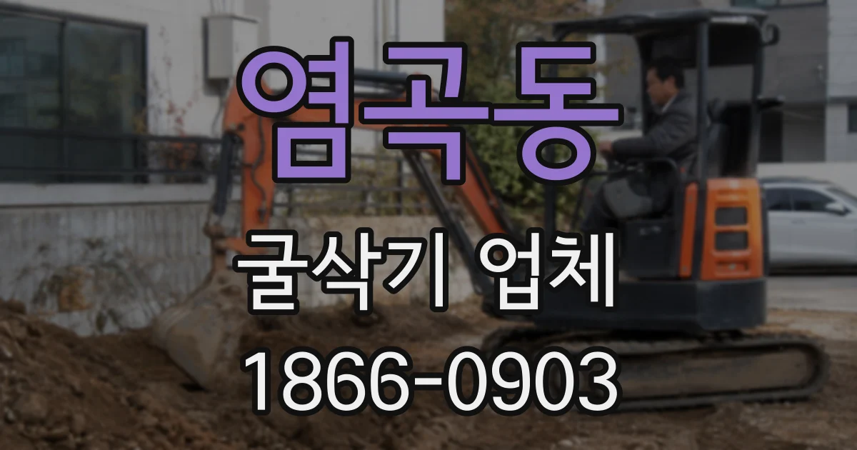 염곡동 굴삭기 업체
