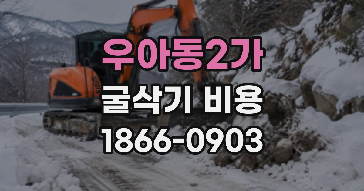 우아동2가 굴삭기비용